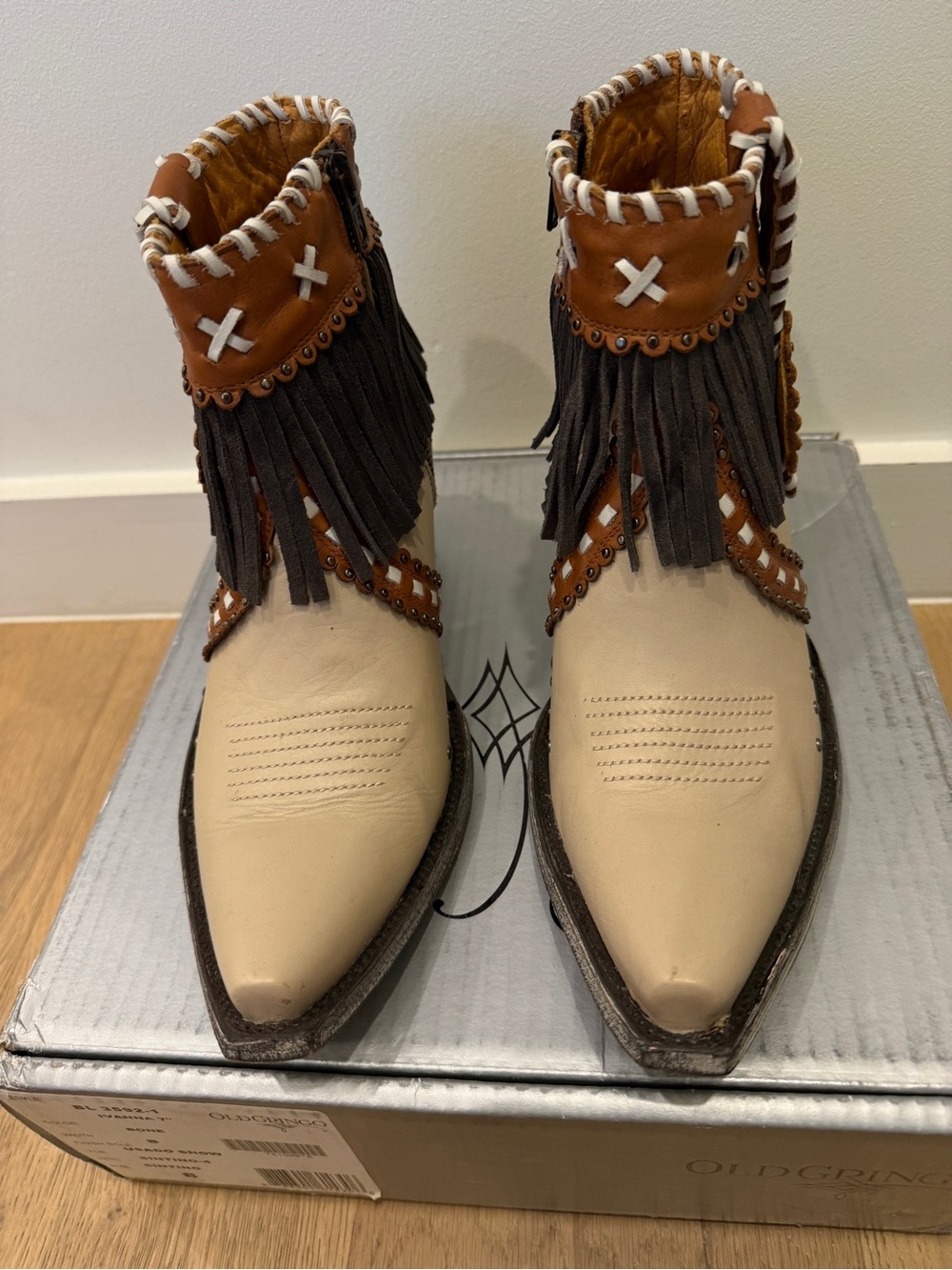 Old Gringo Ivanna short boots booties bone size 8 New - Picture 4 of 8